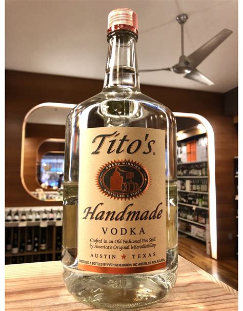 large bottle of tito's