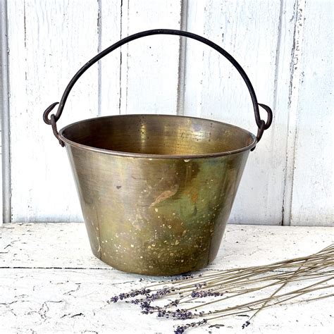 Large Brass Bucket With Handle
