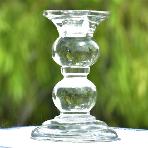 Large Bubble Glass Candle Holder