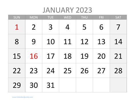 large calendar for 2023