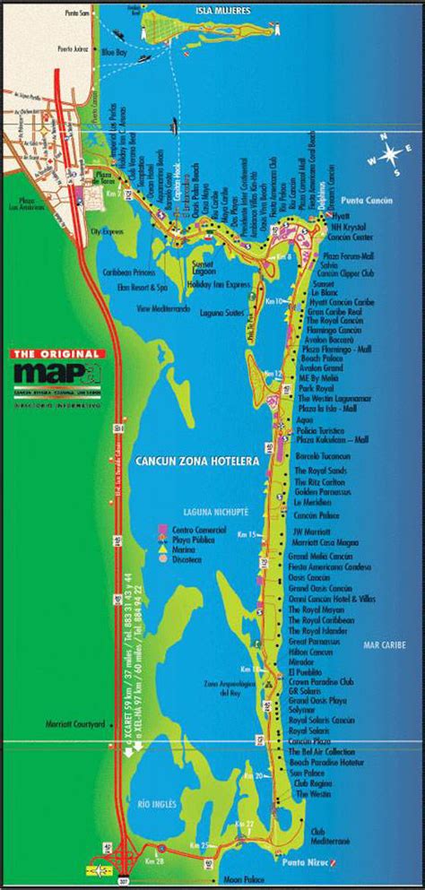 large cancun map printable