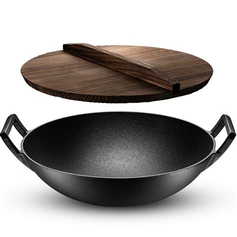 large cast iron wok