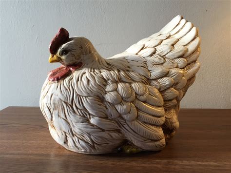 large ceramic rooster and hen