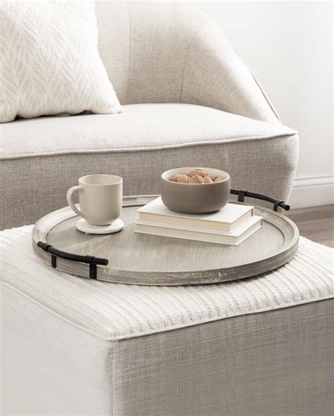 Large Circle Ottoman Tray