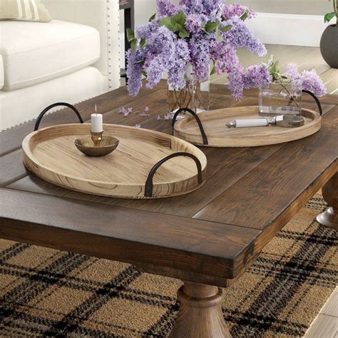 Large Coffee Table Tray Round