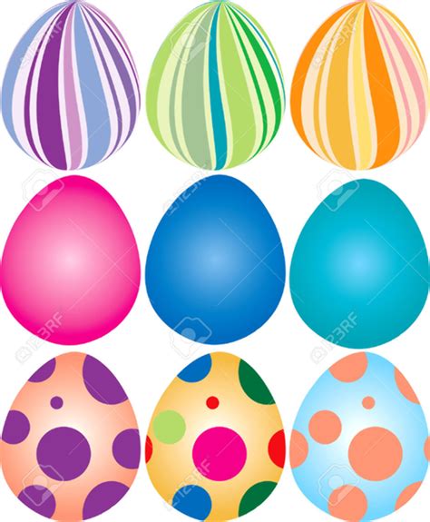 Large Colorful Easter Eggs Printable