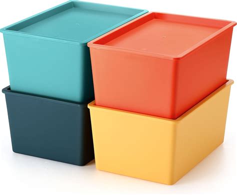 Large Coloured Plastic Storage Boxes