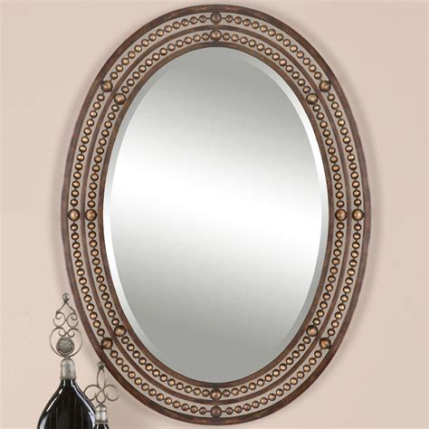 Large Decorative Oval Mirror