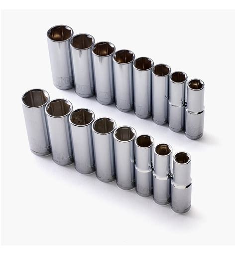 Large Deep Well Metric Socket Set