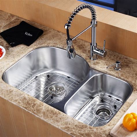 Large Double Undermount Kitchen Sinks