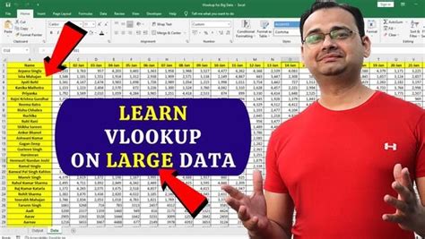 Large Excel Data For Vlookup Practice