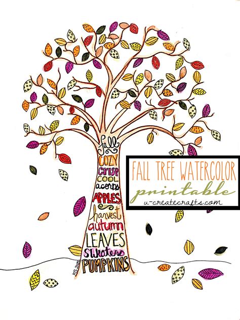 Large Fall Tree Printable