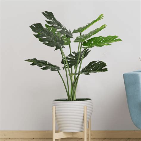 Large Faux Leaf Plant