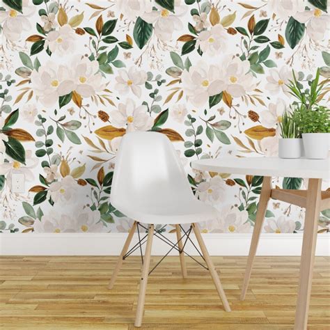 Large Floral Removable Wallpaper