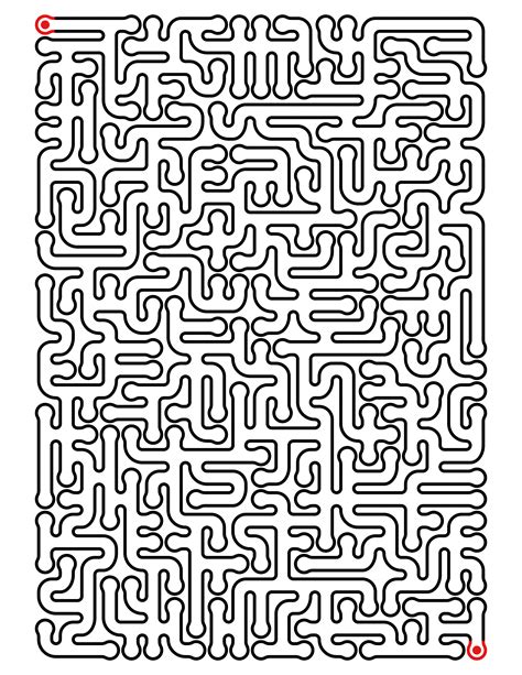 Large Forest Maze Printable