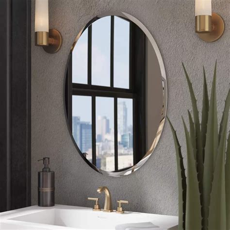 large framed bathroom mirrors oval