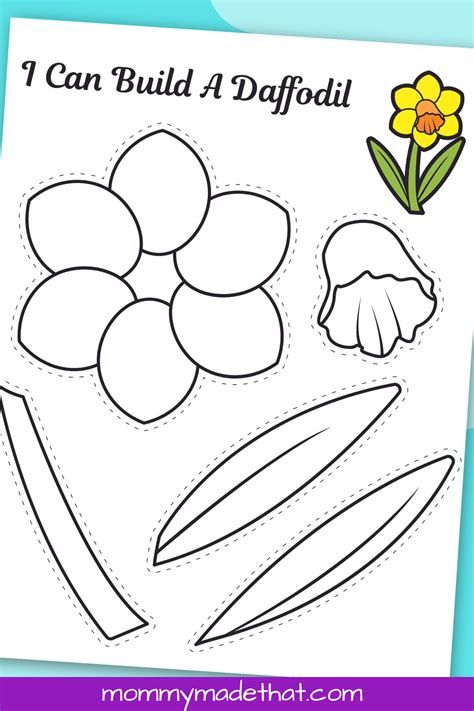 Large Free Printable Daffodil Templete,Free
