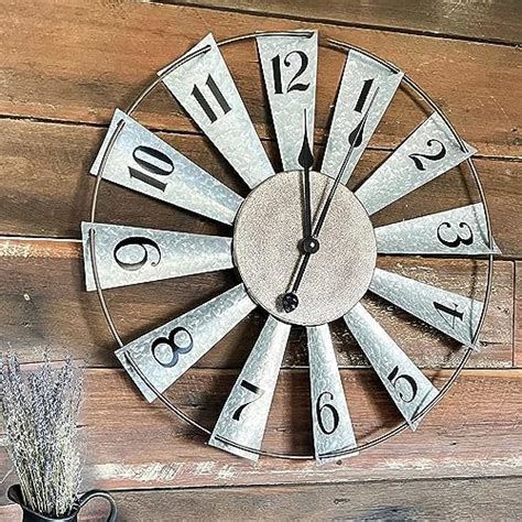 Large Galvanized Outdoor Clocks