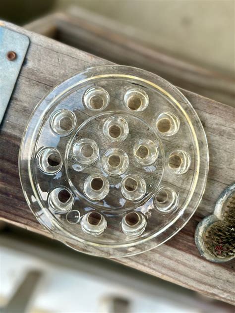 Large Glass Flower Frog