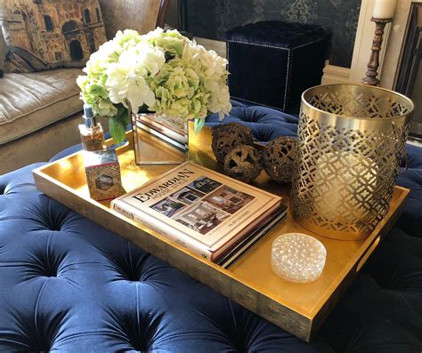 Large Gold Coffee Table Tray