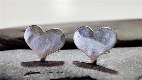 Large Heart Stud Earrings