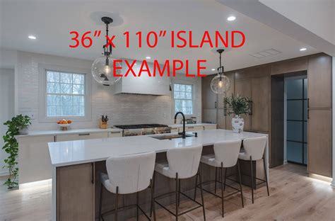 large kitchen island size