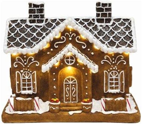 Poly Dough Light up Gingerbread House Christmas Decoration Gisela