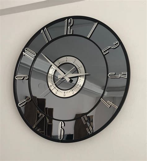 Large Mirrored Clock B M