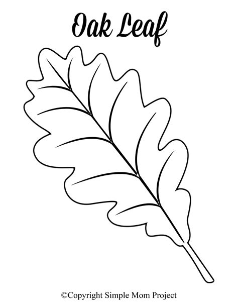 Large Oak Leaf Printable Template
