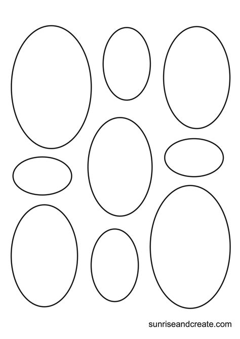Large Oval Oval Template Printable