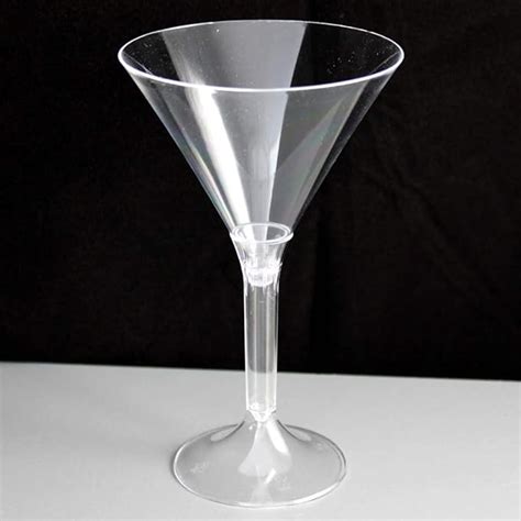 large plastic martini glasses