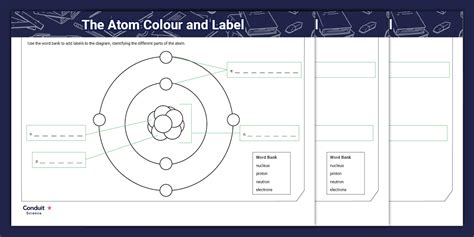 Large Printable Atom Labeling