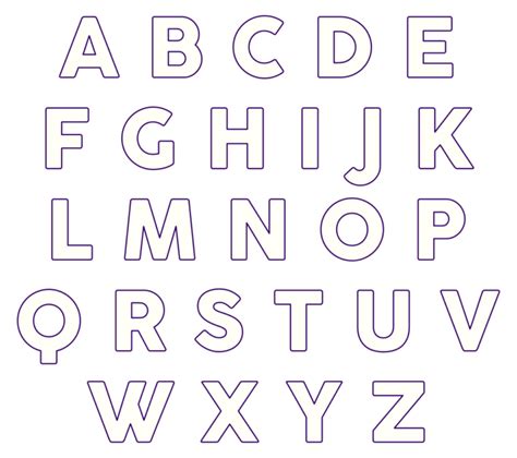 Large Printable Block Letters
