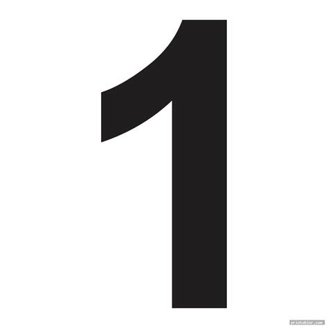 Large Printable Bold Numbers 1 7