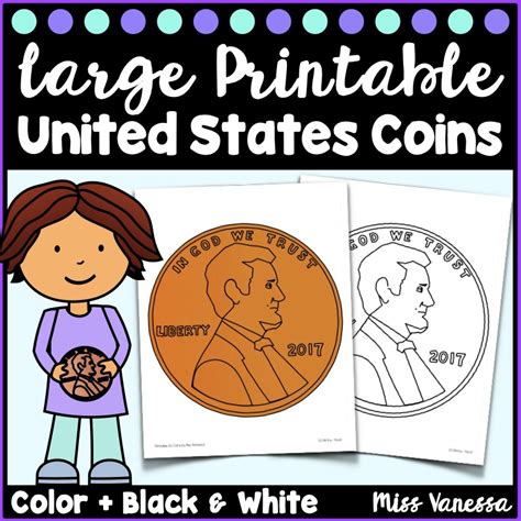 Large Printable Coins For Classroom