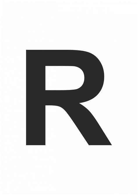 Large Printable Letter R Free