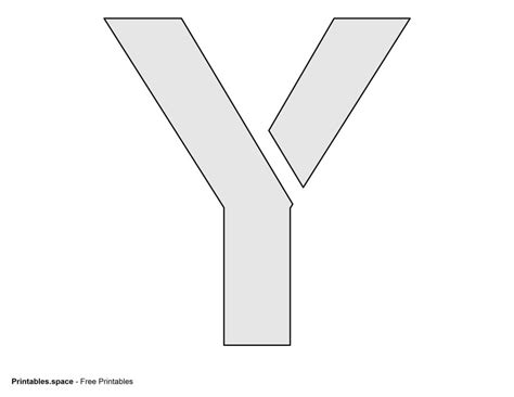 Large Printable Letter Y Stencils