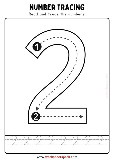 Large Printable Number Tracing