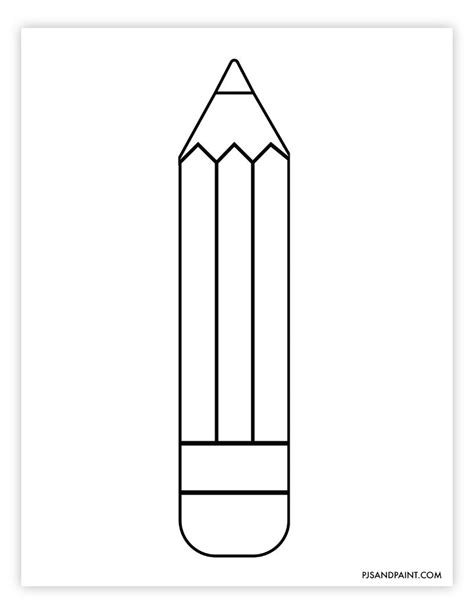 Large Printable Pencil Template