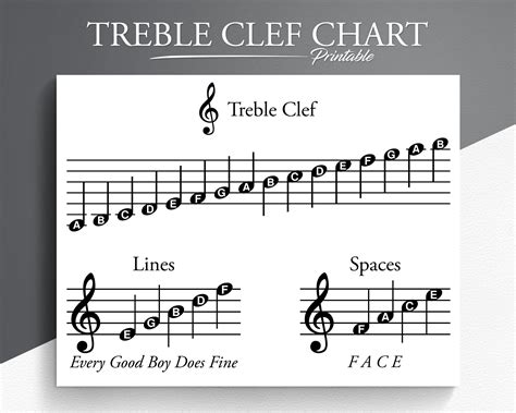 Large Printable Treble Clef