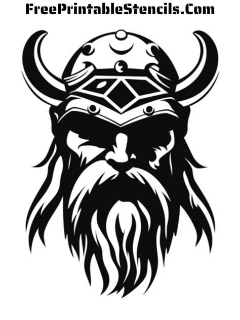 Large Printable Viking Stencil