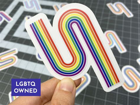 Large Rainbow Pride Stickers