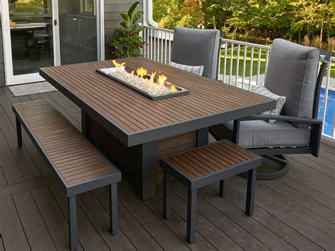 Large Rectangle Fire Pit Table