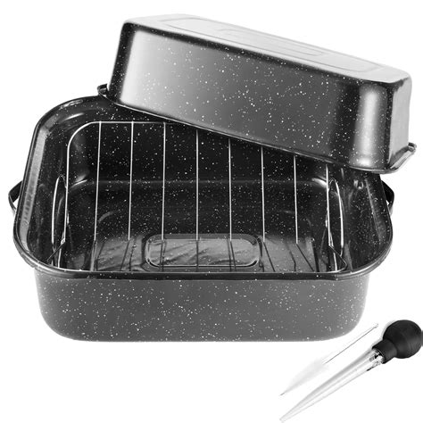Large Rectangular Roasting Pan With Lid