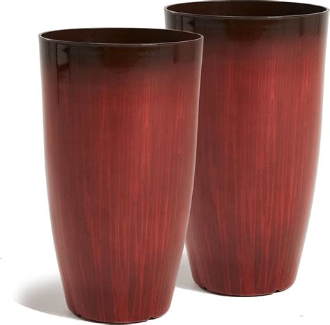 Large Red Plastic Vase