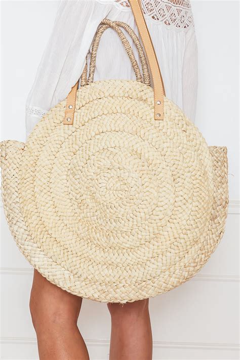 Large Round Basket Bag