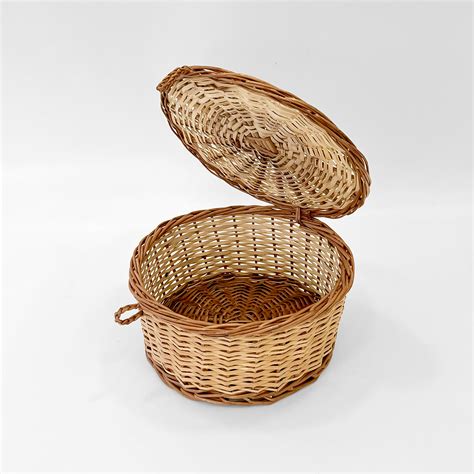 Large Round Cane Basket