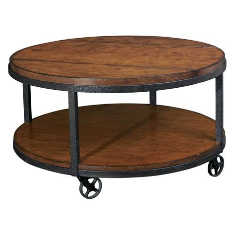 Large Round Industrial Coffee Table