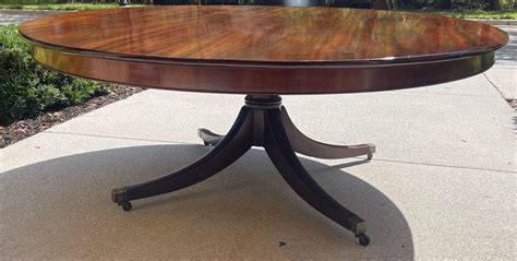 Large Round Mahogany Dining Table