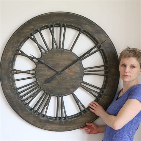 Large Rustic Skeleton Wall Clock